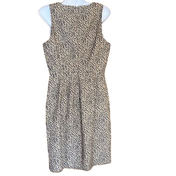 J.Crew Factory Leopard Sheath Dress Size 4 Sleeveless Cotton Lined Workwear - Picture 5 of 7